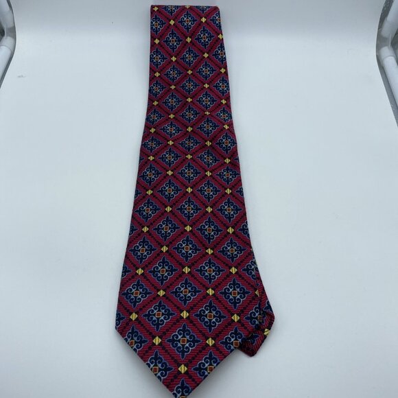 Robert Talbott Other - Robert Talbott Best of Class for Nordstrom 100% Silk Tie Red Blue Gold 58” x 4”